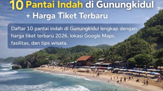 10 Pantai Indah di Gunungkidul + Harga Tiket Terbaru 2026